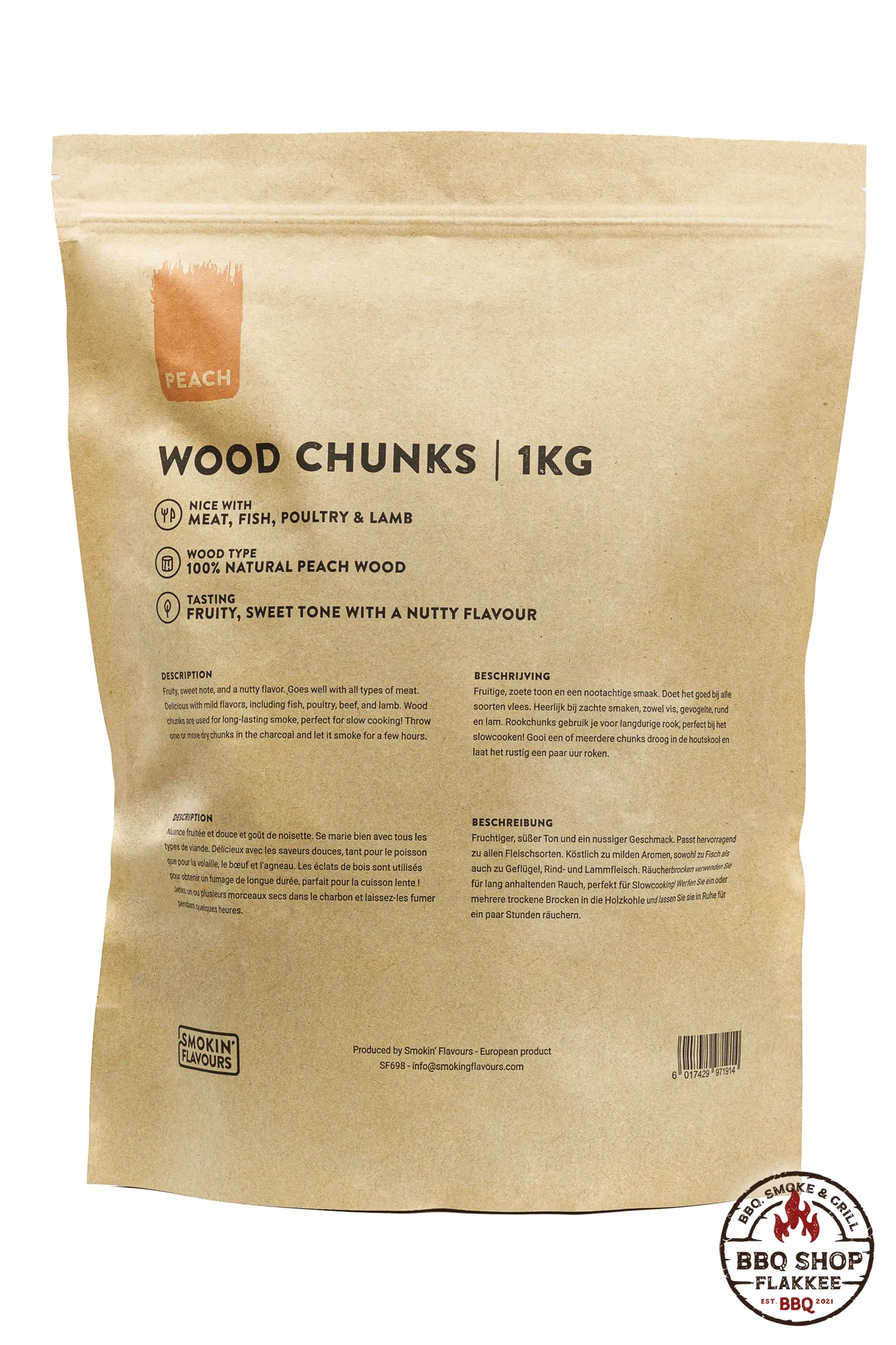 Perzik rookhout chunks